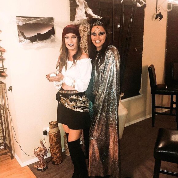 Silver Witch Velvet Hooded Cloak Halloween Cape Queen King Renaissance Medieval - Picture 3 of 7